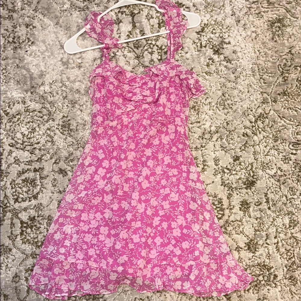 Lulu's Pink Floral Dress